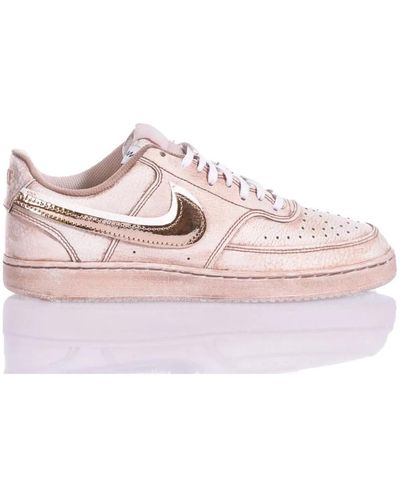 Nike Handgefertigte braune sneakers maßgeschneiderte schuhe - Pink