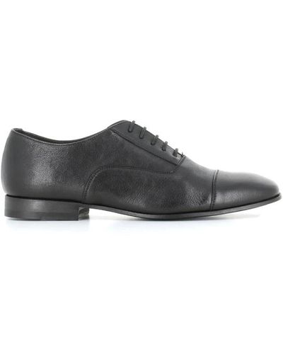 Pantanetti Zapatos oxford de cuero negro - Gris