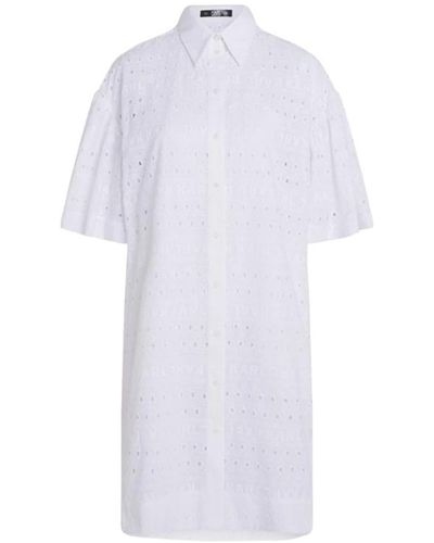 Karl Lagerfeld Shirt Dresses - White