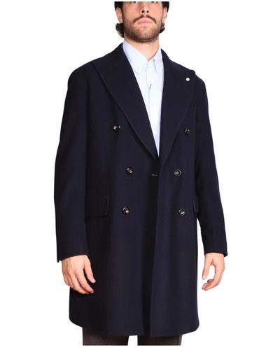 Luigi Bianchi Coats > double-breasted coats - Bleu