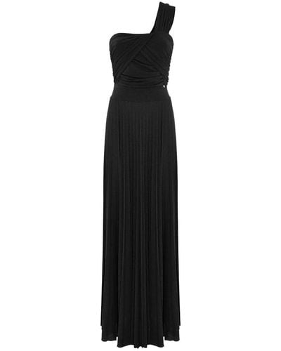 Kocca Elegante vestido de noche de un hombro - Negro