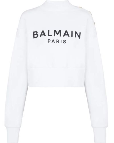 Balmain Sweatshirts - Blanc