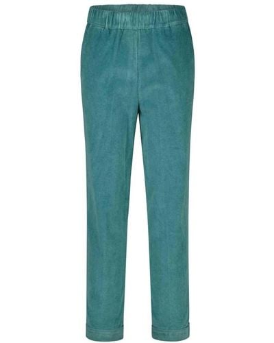 ROSSO35 Pantalón de pana elegante - Verde