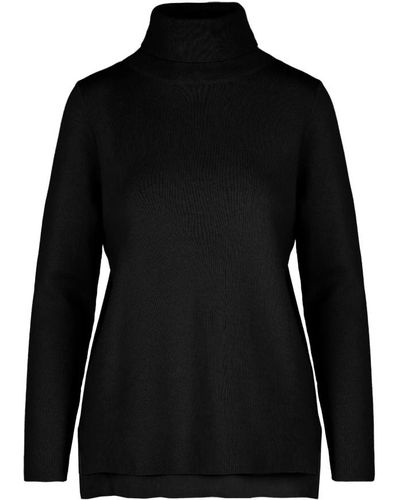 Bomboogie Jersey de cuello alto soft line de algodón orgánico - Negro