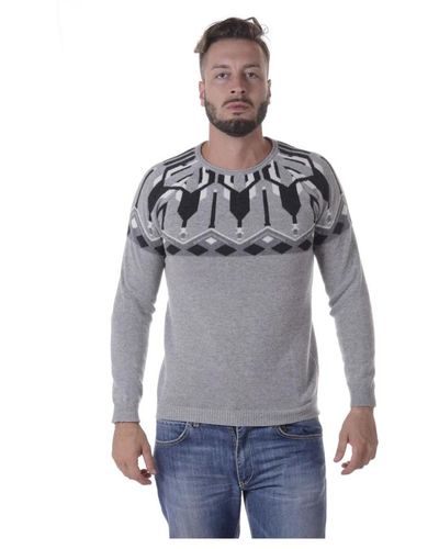 Daniele Alessandrini Knitwear > round-neck knitwear - Gris