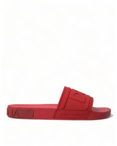 Dolce & Gabbana Luxuriöse rote slide sandalen