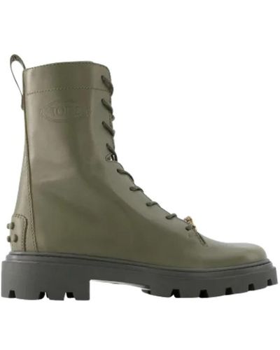 Tod's Leder boots - Grün