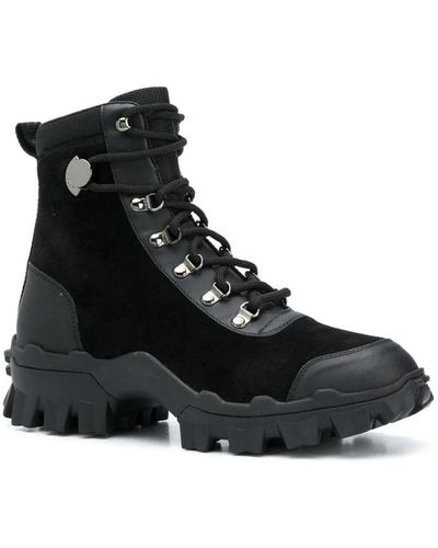Moncler Lace-Up Boots - Black