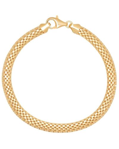Nialaya Men Gold Woven Chain Bracelet - Mettallic