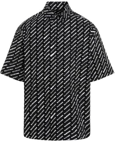Balenciaga Short Sleeve Shirts - Black