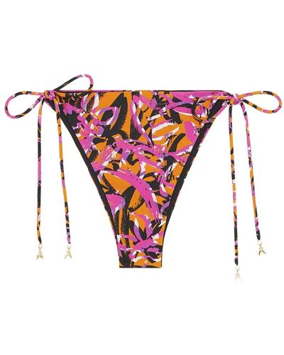 Patrizia Pepe Grafik-inspirierte Side-tie Bikinihosen - Rot