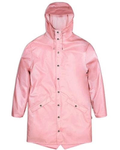 Rains Long Jacket 1 - Rosa