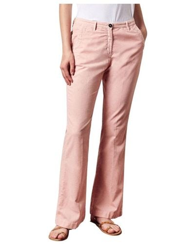 Massimo Alba Trousers > straight trousers - Rose