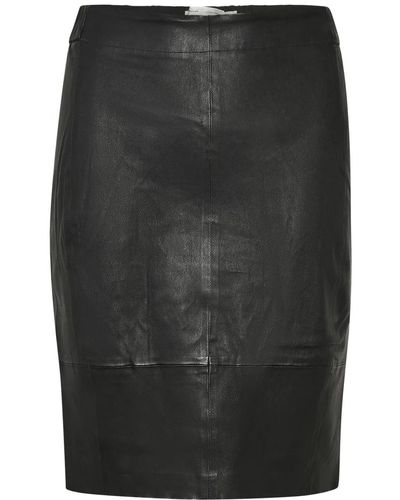 Inwear Falda de cuero - Negro