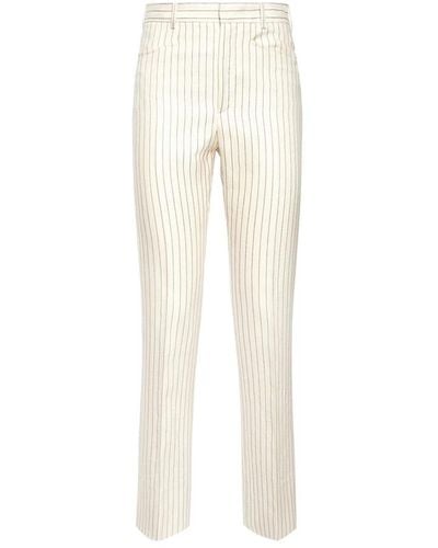 Tom Ford Slim-Fit Trousers - Natural