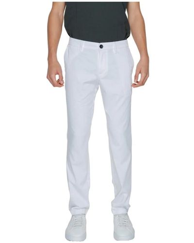 Armani Exchange Pantaloni bianchi zip bottone primavera/estate - Blu