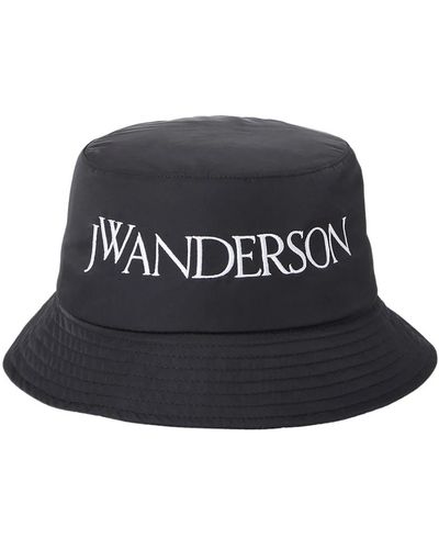 JW Anderson Sombrero cubo técnico con logo - Negro