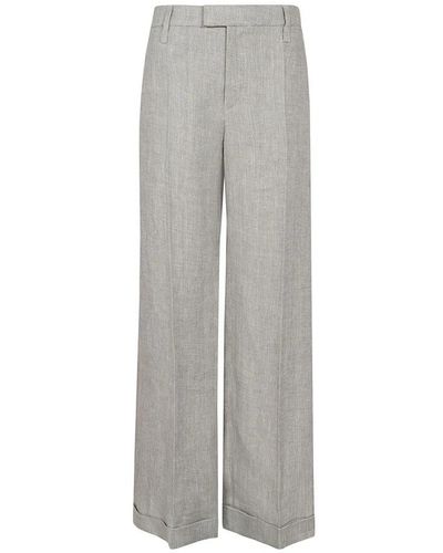 Brunello Cucinelli Wide Pants - Gray