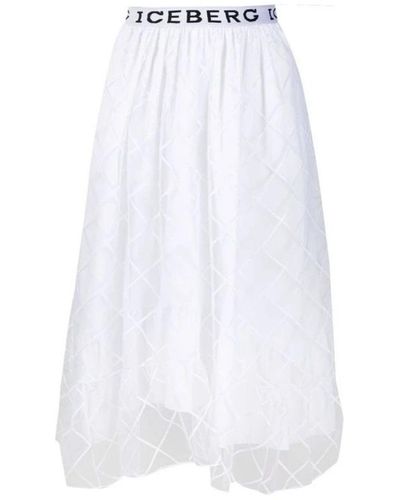 Iceberg Midi Skirts - White