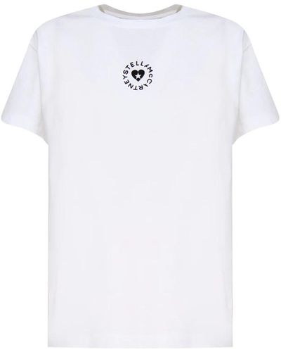 Stella McCartney Camisetas y polos de algodón orgánico blanco