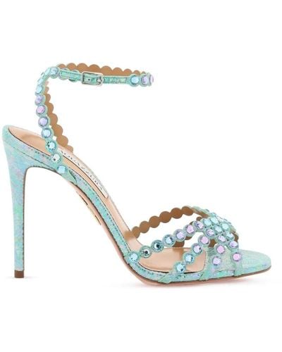 Aquazzura Shoes > sandals > high heel sandals - Bleu