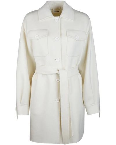 P.A.R.O.S.H. Belted Coats - White