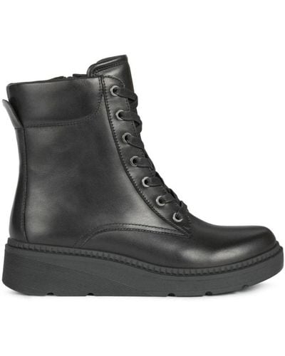 Geox Lace-Up Boots - Black
