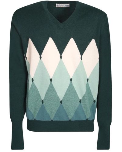 Ballantyne Knitwear > v-neck knitwear - Vert