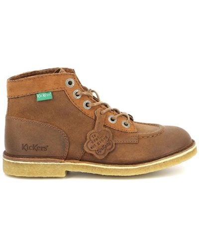 Kickers Shoes > boots > lace-up boots - Marron