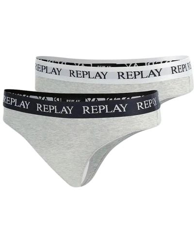 Replay Logo bund string 2er pack - Weiß