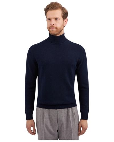 Brooks Brothers Marineblauer woll-kaschmir-mix rollkragenpullover,kamelfarbener woll-kaschmir-mix rollkragenpullover