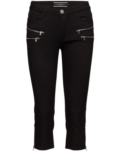 Freequent Cropped Trousers - Black