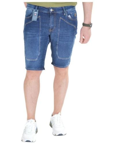 Jeckerson Shorts in denim blu per uomo
