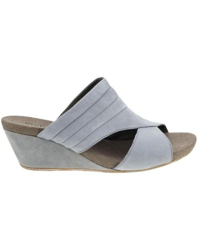 Gabor Lavendel nubuk sandale keilabsatz - Grau