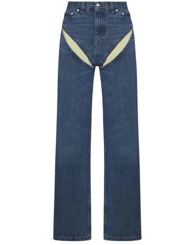 Y. Project Cut out evergreen jeans - Blau
