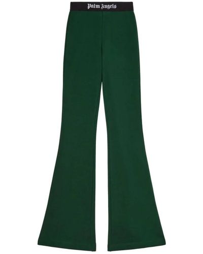 Palm Angels Wide Trousers - Green