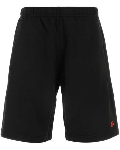 KENZO Stylische schwarze baumwoll-bermuda-shorts