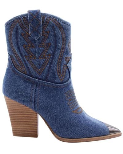 Lola Cruz Shoes > boots > cowboy boots - Bleu
