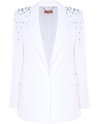 Kocca Elegante giacca con str applicati - Bianco