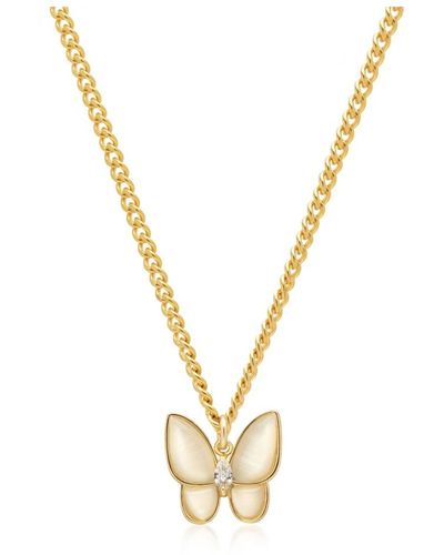 Nialaya Women`s necklace with statement butterfly pendant - Metallizzato