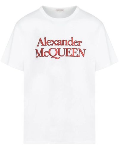Alexander McQueen Stylisches mid-weight baumwoll t-shirt - Weiß