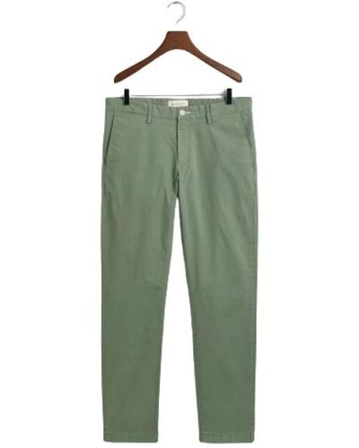 GANT Trousers > chinos - Vert