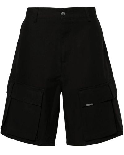 Represent Shorts in twill di cotone nero