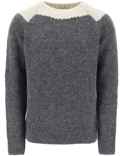 Dries Van Noten Knitwear > round-neck knitwear - Gris