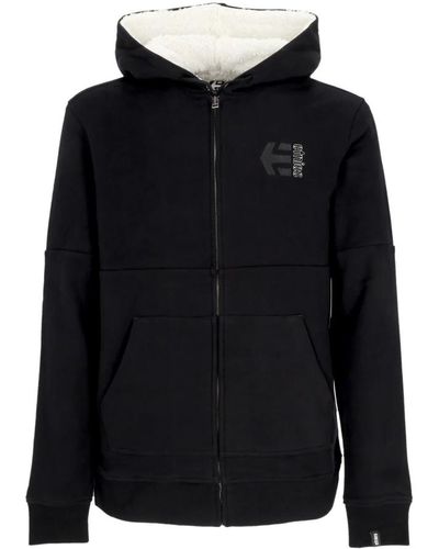 Etnies Schwarzer shifty sherpa hoodie streetwear