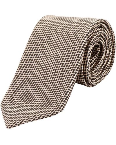 Tom Ford Cravatta di seta con micro-pattern - Neutro