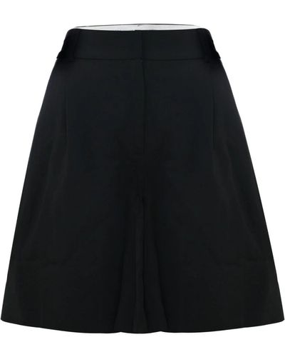 Kocca Shorts plisados con bolsillos ribeteados - Negro
