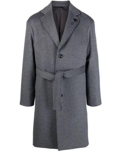 Lardini Belted Coats - Grey