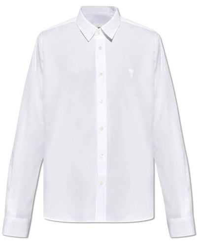 Ami Paris Formal Shirts - White