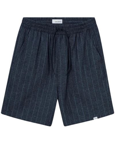 Les Deux Leichte leinen-shorts mit kordelzug - Blau